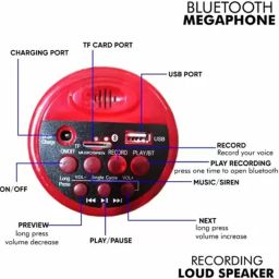 ziddjeet A372 Mic14 Powerful and Lightweight Loud Megaphone Speaker with Built In Mic A372 Mic14 Powerful and Lightweight Loud Megaphone Speaker with Built In Mic Indoor, Outdoor PA System image 2