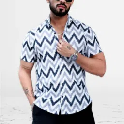 Men Regular Fit Striped Lapel Collar Casual Shirt-image-24