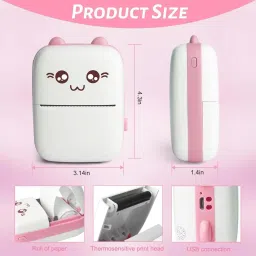 PRANCING UNICORN Mini Portable Pocket Wireless Bluetooth Thermal JGW9 Monochrome Label Printer Multi-function image 2
