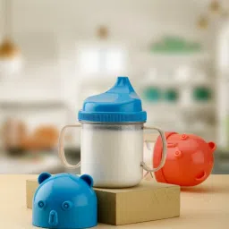 Little Baby Sipper/ Sippy Cup 240ml, Anti-Spill Soft Silicone Spout-11