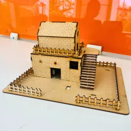 DIY Electronic Burglar Alarm House Model Kit with LED & Buzzer-47