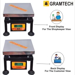 GRAMTECH Weight 100kg x 10g Weighing Scale Machine Double Display for Shop Weighing Scale image 5