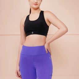 Brauch Purple Blue High‑Waist Swim Shorts Solid Women Swim Bottom Purple Swimsuit-image-44