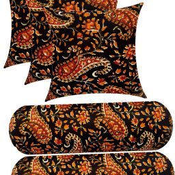 Microfibre Floral Bolster Pack of 5-image-94