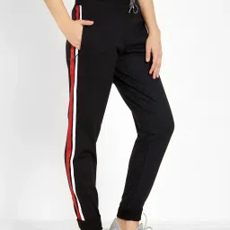 Women Solid Red, White, Black Track Pants-image-64