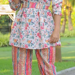 BAESD Floral Printed Tunic With Trousers-picture-1
