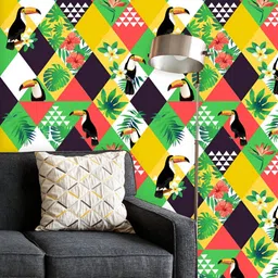 ArtzFolio Printed UV-Resistant Anti-Bacterial Exotic Floral LeavesPeel & Stick Wallpaper-image-12