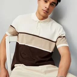 max Colourblocked Polo Collar Regular Fit T-Shirt-image-9