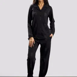 ONEWAY Women Printed Lapel Collar Night suit-image-93