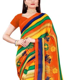 Moda Rapido Set Of 2 Abstract Printed Pure Georgette Saree image 2