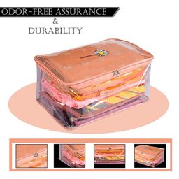 Kuber Industries Peach-Coloured Set of 1 Regular Multi-Utility Organisers image 2