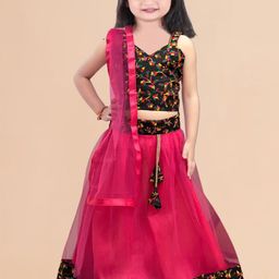 Sainur creation Girls Embroidered Ready to Wear Lehenga & Blouse With Dupatta-image-97