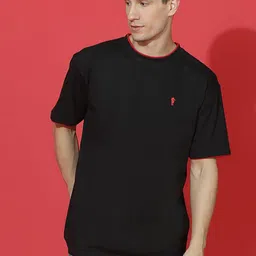 EPPE Men Anti Odour Solid Round Neck Cotton Oversized T-Shirt-picture-17