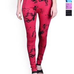 FRENCH KLEIDER Girls Pack Of 4 Printed Mid-Rise Churidar-Length Leggings-47