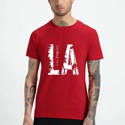 HESHA Typography Printed Round Neck Regular Fit Pure Cotton T-Shirt-image-62