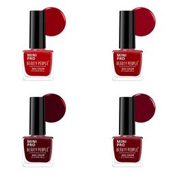 Beauty People Set Of 4 Mini Pro Nail Polish- 5.5 ml Each- Shade- 114- 120- 162-164-50