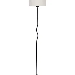 Devansh White & Black Iron Floor Lamp With Shade-44