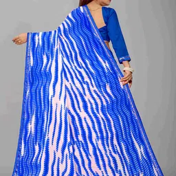 Flip The Style Colourblocked Pure Georgette Block Print Saree image 5