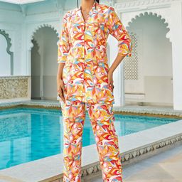 CORSICA Printed Shirt & Trousers Co-Ord Set-image-76