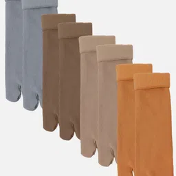 FIMS Women Pack Of 4 Striped Calf Length Socks-image-62