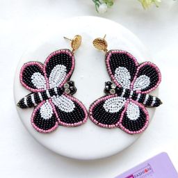 Crunchy Fashion Artificial Stones Studded & Beads Beaded Quirky Drop Earrings-18