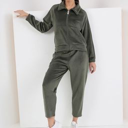 Sweet Dreams Mock Neck Jacket With Trackpants Night Suits-picture-13