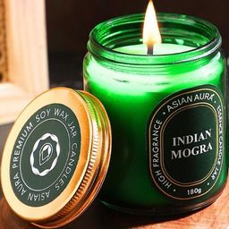 Asian Aura Green Indian Mogra Jar Candle-image-36