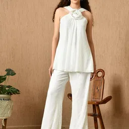 KELIN Self Designed Halter Neck Top With Trousers Co-Ords Set-image-18
