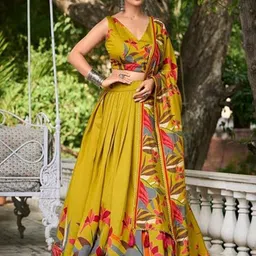 Chechcern Printed Ready to Wear Lehenga & Blouse With Dupatta-48