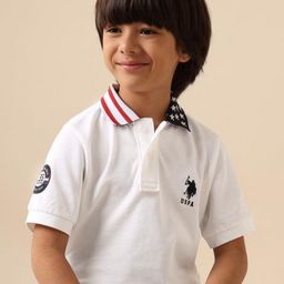 u.s. polo assn. kids Uspa Kids Boys Solid Pure Cotton Polo T-shirt-picture-17