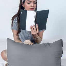 Siroki Bond Grey Polyester Breathable Rectangular Sleep Pillow-picture-56