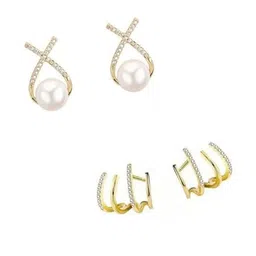 Inara Robes Women Pack Of 2 Stud Earrings-picture-19
