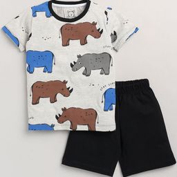 YK Boys Printed T-shirt with Shorts-image-87