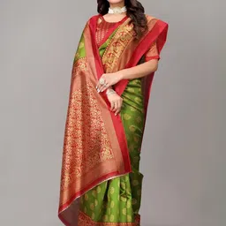 Lookmark Ethnic Motifs Zari Art Silk Kanjeevaram Saree-picture-27