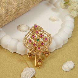 I Jewels Women Ethnic Gold Plated Hair Pin-image-50
