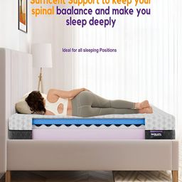Restofit 3-Layer Orthopedic Memory Foam 5" Thick Medium Firm King Mattress (72x72x5") image 2