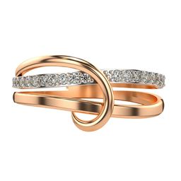 VALANOVA Rose Gold Plated Sterling Silver Certified 0.19 Ct Lab Grown Diamond Ring-image-59