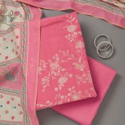 Koskii Art Silk Unstitched Dress Material-image-60