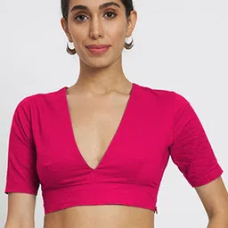 Thevasa Divine Depth V-Neck Blouse-picture-27