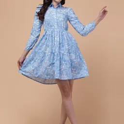 Hive91 Women Floral Printed Fit & Flare Dress-picture-35