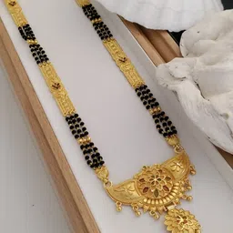 V.K.PAYAL.JEWELLERY Gold-Plated Artificial Beaded Mangalsutra-picture-13