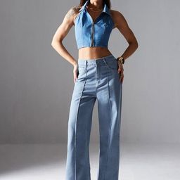 Miss Chase Women Straight Fit High-Rise Heavy Fade Stretchable Jeans-picture-48