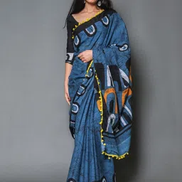 Dastkar Pure Cotton Block Print Saree-picture-26