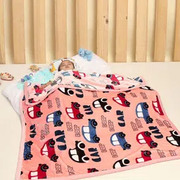 Monte Carlo Kids Peach Coloured Conversational Mild Winter 600 GSM Single Bed Blanket-image-25