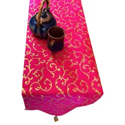 pink parrot Pinkparrot 12x70 inch jacquard silk table runner-picture-39