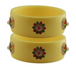 Vidhya Kangan Beige Plastic Bangles-image-77