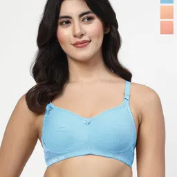 LILY Women Pack Of 3Solid Bralette Bra Full Coverage-16