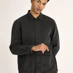 The Roadster Lifestyle Co Full Sleeve Pure Cotton Denim Jacket-picture-28
