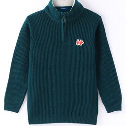 Honeyhap Kids Striped Half Zipper Pullover-image-35