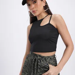 glitchez Cut Out Crush Sleeveless Top-picture-55